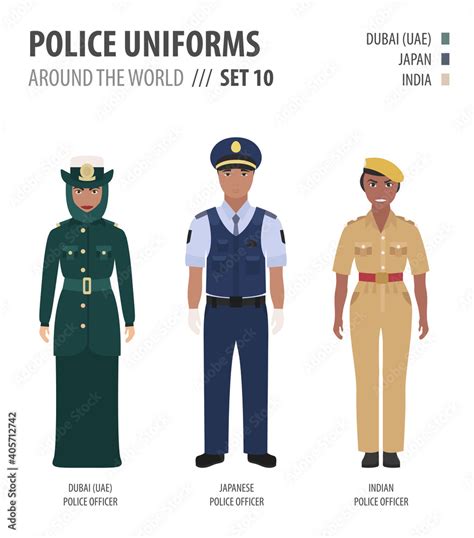 Police Uniforms Around The World Suit Clothing Of Asian And Arabian