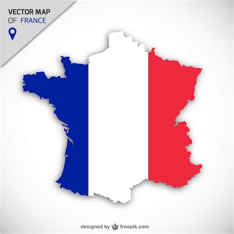 Frankrijk Vector Kaart Premium Vector
