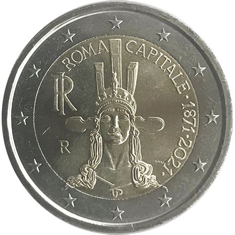 2 Euro Italia 2021 150° Anniversario Roma Capitale Ditalia 2021 Euro