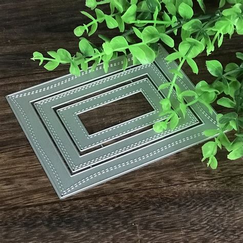 Rectangle Metal Cutting Die For Scrapbooking Frame Die Cut Diy Photo