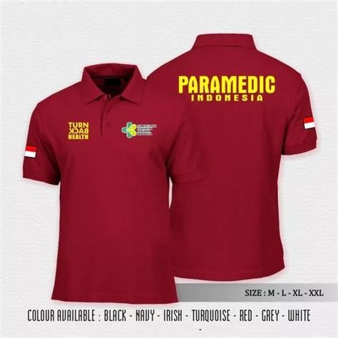 Jual Kaos Polo Shirt Baju Kerah Distro Paramedic Kesehatan Polos Custom