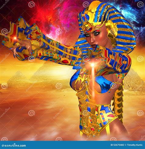 egyptian magic this powerful female anointed herself pharaoh of egypt stock illustration