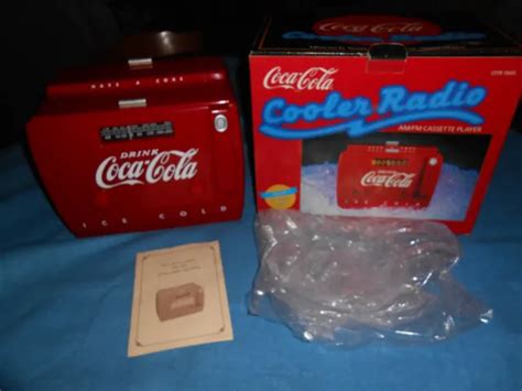 vintage 1988 old tyme coca cola cooler radio am fm cassette player dated 50 00 picclick