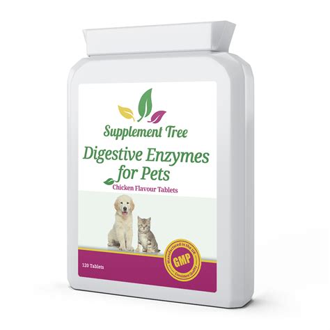 Each container of digestive enzymes for dogs and cats contains 5.29oz (150g). Digestive Enzymes for Cats & Dogs 120 Tablets - Supplement ...