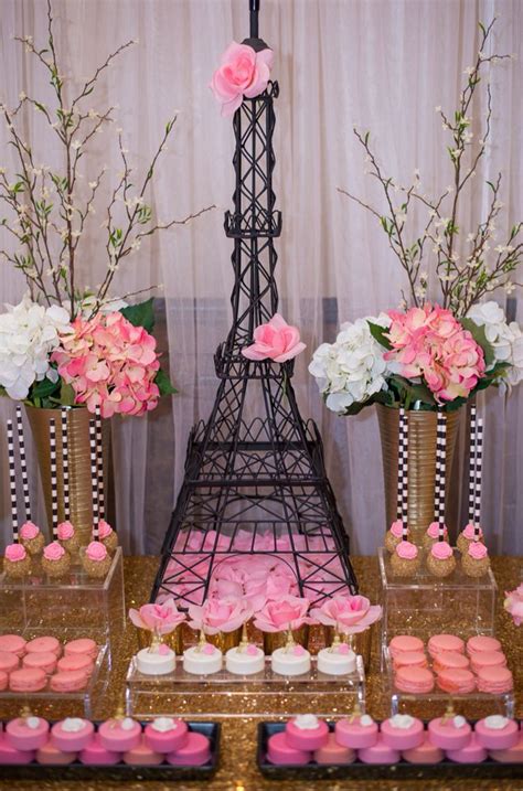 Paris Sweet Table Parisian Themed Bridal Shower Paris Theme Wedding