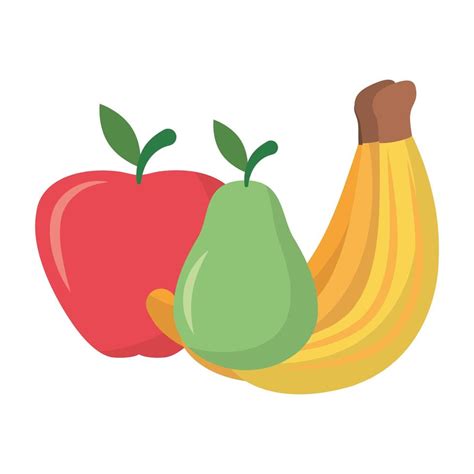 Isolated Banana Pear And Apple Vector Design 1869790 Vector Art At Vecteezy