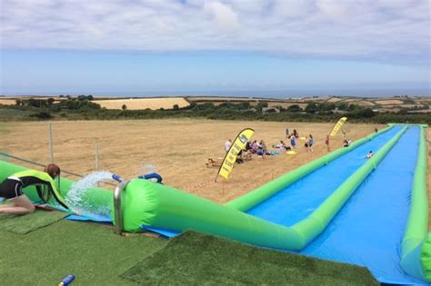 Giant Ft Slip And Slide In Cornwall Opening For Sixth Year Near Port