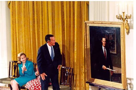 The Unveiling Of An Official Portrait Of George H W Bush At The East