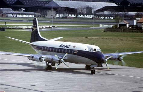Boac Vickers Viscount Type 701 At Prestwick Airport On 27th April 1973