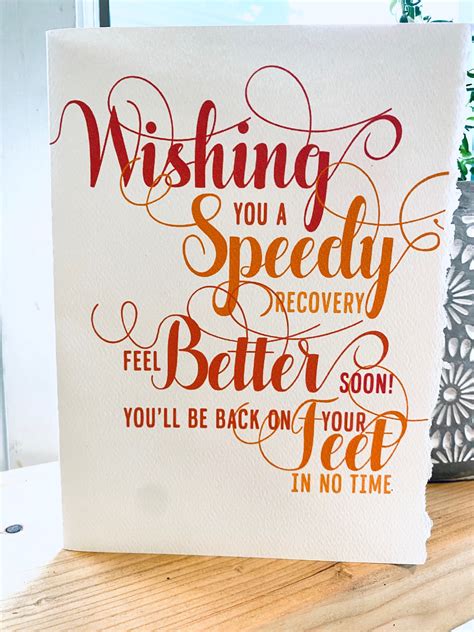 Wishing You A Speedy Recovery On Your Feet In No Time Good Etsy