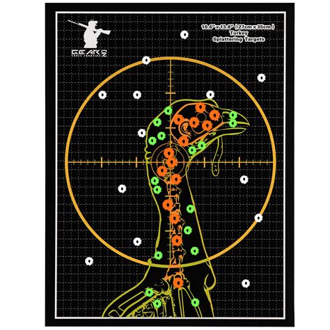 Gearoz Splatter Turkey Targets Pcs X Adhesive Shooting