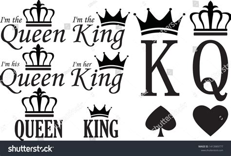 Señales King Y Queen Ilustración Vectorial Vector De Stock Libre De