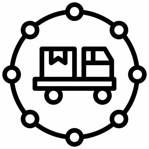 Supply Chain Logistic Process Management Progress Platform Icon