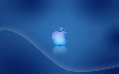 Blue Logo Apple With Blue Background Hd Wallpaper For Your Mac Desktop