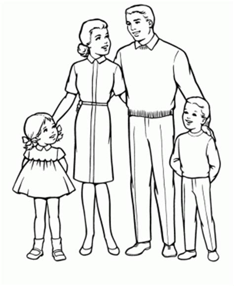 Dibujos de la familia sin color para niños, estos dibujos de la familia fueron hechos a mano por jesus gómez. Familia para colorear, pintar e imprimir