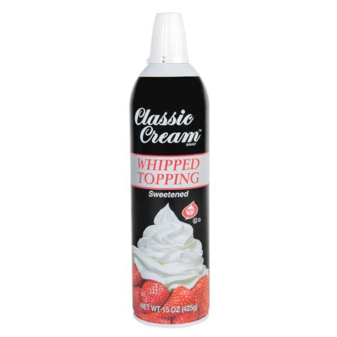 Classic Cream 15 Oz Aerosol Light Whipped Topping Can 12case