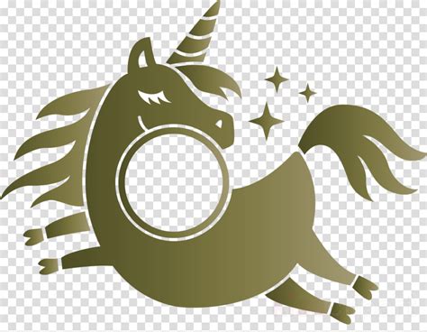 unicorn frame clipart - Cartoon, Stencil, Plant, transparent clip art