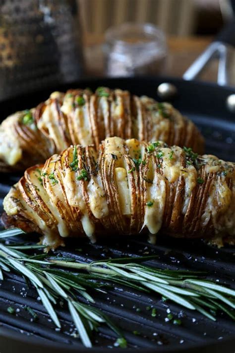 Inspect the potatoes thoroughly to make sure that there are not any significant bruises, discolored spots, or sprouts. Sliced Baked Potato (Hasselback) With Rosemary And Gruyere ...