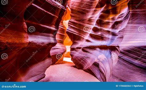 The Smooth Curved Red Navajo Sandstone Walls Of The Upper Antelope