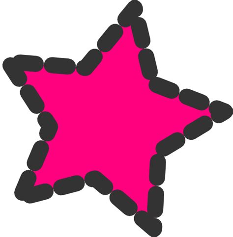 Pink Dotted Star Clip Art At Vector Clip Art Online
