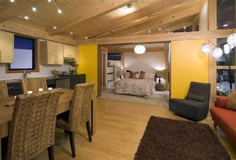 The timbercab 550 is very spacious for a tiny house and has a 2 floor plan. FabCab Debuts Timberframe Model at Seattle Home Show
