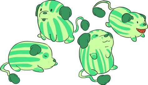 Transparent Watermelon Pups~ Steven Universe Melon Dog Clipart