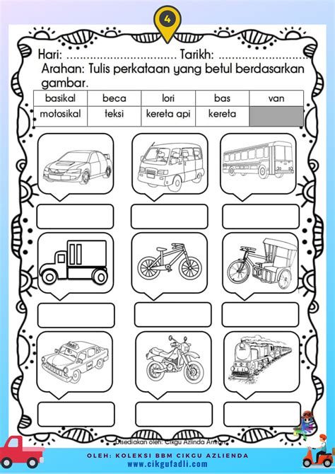 Lembaran Kerja Prasekolah Tema Kenderaan Air Air Awal Sains 1 Pdf