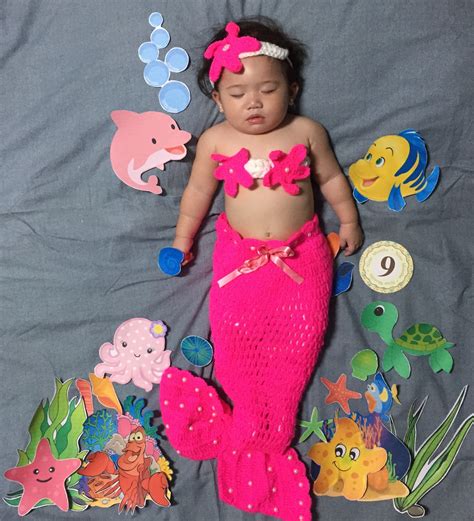 Little Mermaid Mermaid Photography Baby Girl Newborn Photos Baby