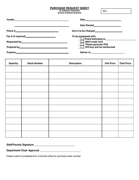 Purchase Request Form Template Excel Doctemplates Gambaran