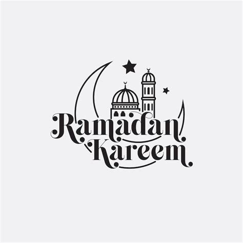 Premium Vector Ramadan Kareem Text Typography Vector Design Template