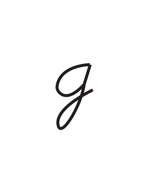 Free Printable Lowercase Cursive Letters Lowercase Cursive G Freebie