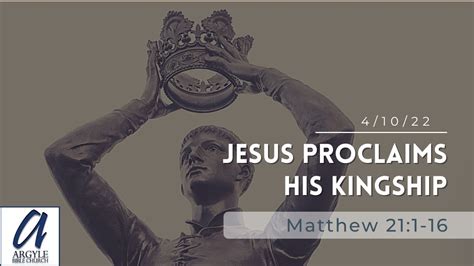 41022 Jesus Proclaims His Kingship Youtube