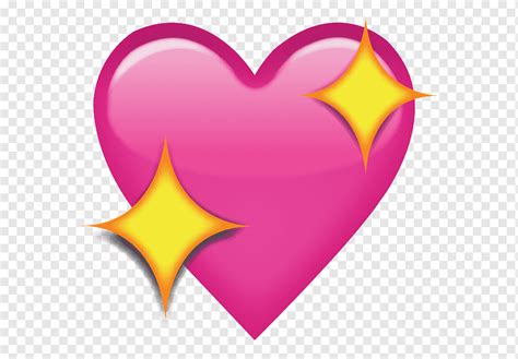 Corazón Rosa Emoji Corazón Amor Iphone Destellos Smiley Pegatina