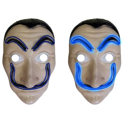 Plastic Masker Casa De Papel Met Licht Ooms Feestwinkel