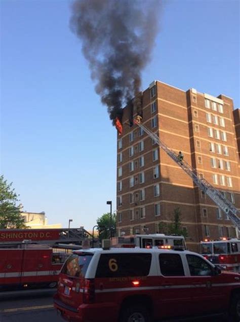 d c firefighter dies at high rise blaze firehouse