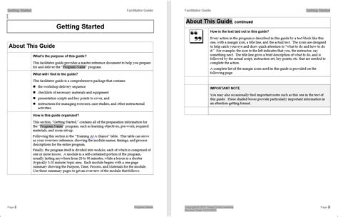 Leaderguide Pro Document Parts Great Circle Learning Vilt Ilt Facilitator Guide Templates