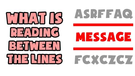 What Is Reading Between The Lines Explained In 2 Min Youtube