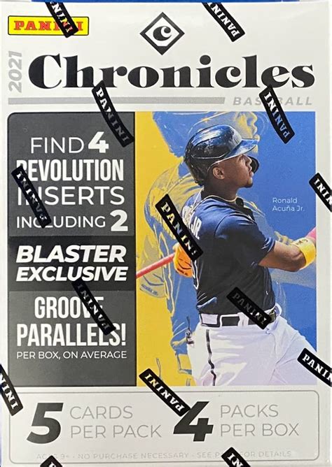 2021 Panini Chronicles Baseball 4 Pack Blaster Box Factory Sealed Exclusive Groove