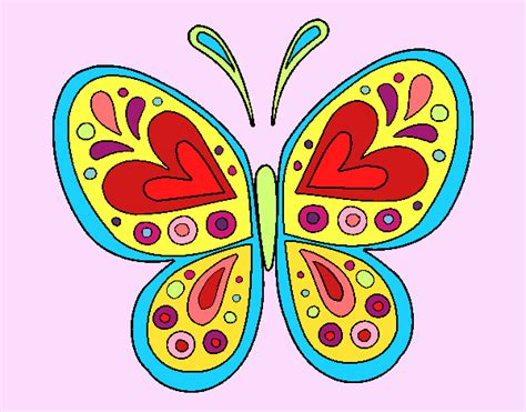 Dibujo de Mandala mariposa pintado por en Dibujos net el día 06 07 16 a