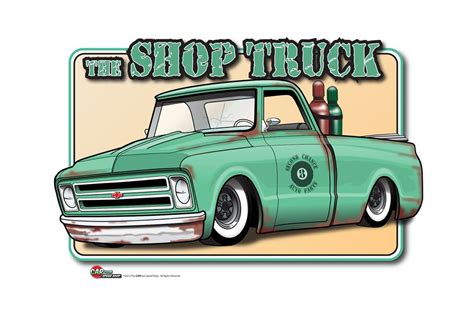 Hot Rod Art Truck Art Car Cartoon Classic Chevy Trucks