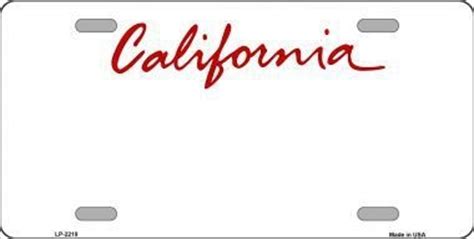 Svg outline of a license plate. California Blank License Plate