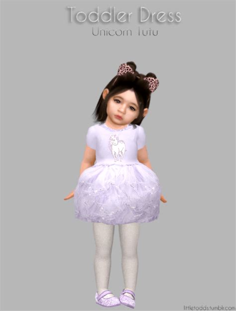 Toddler Unicorn Tutu Dress For The Sims 4 Spring4sims Sims 4