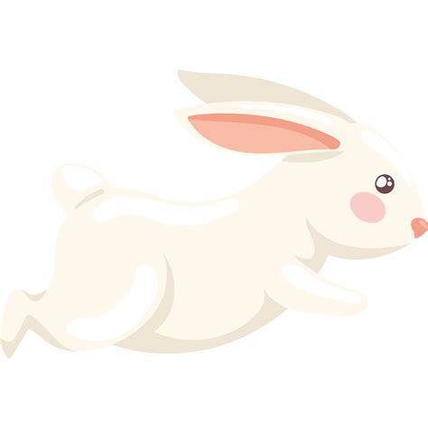 Cute Rabbit Running Animal 24091714 Png