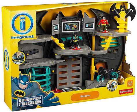Fisher Price Dc Super Friends Batman Imaginext Batcave 3 Figure Set