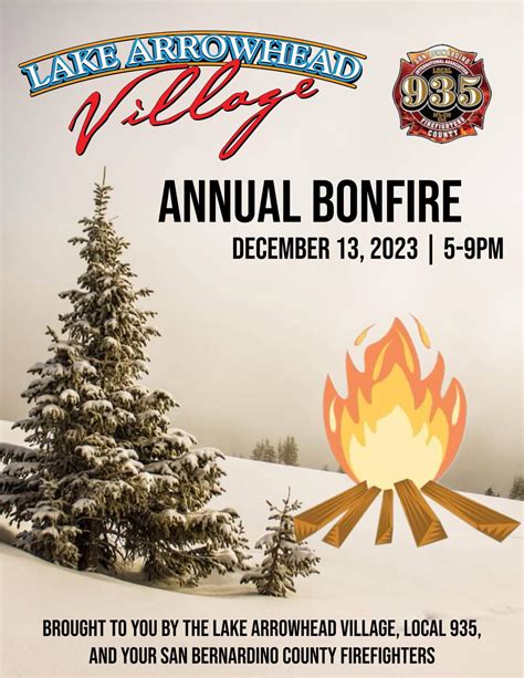 Lake Arrowhead Village Annual Bonfire Crestline Chamber Of Commerce