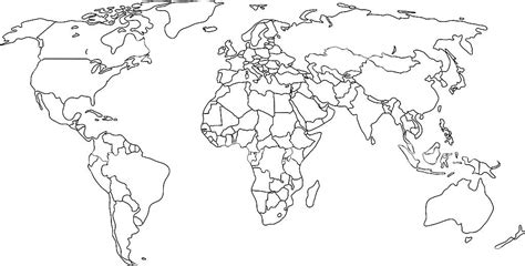 High Resolution Blank World Map With Countries