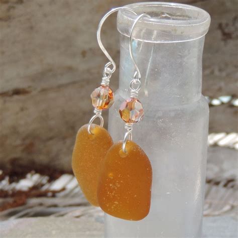 Mariners Dream Sold Sea Glass Jewelry Glass Earrings Stone Jewelry