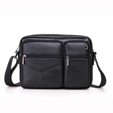 Meigardass Genuine Leather Mens Briefcase Messenger Bags Male Cowhide