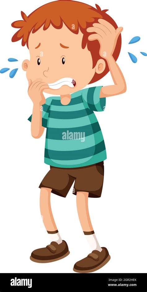 Nervous Kid Stock Vector Images Alamy
