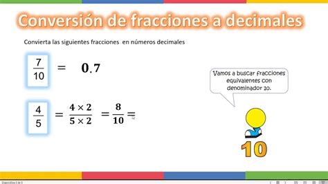 Conversión De Fracciones A Decimales Unidad 7 Lección 1 Clase 2